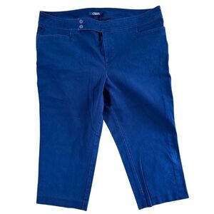 Chaps Blue Capri Cropped Pants Women's Size 18W